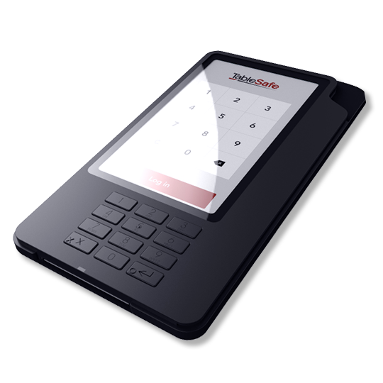 Secure restaurant payment system device rendering