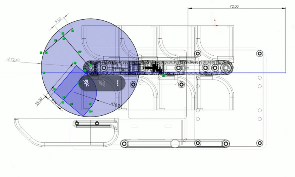 Hardware design technical drawing illustration