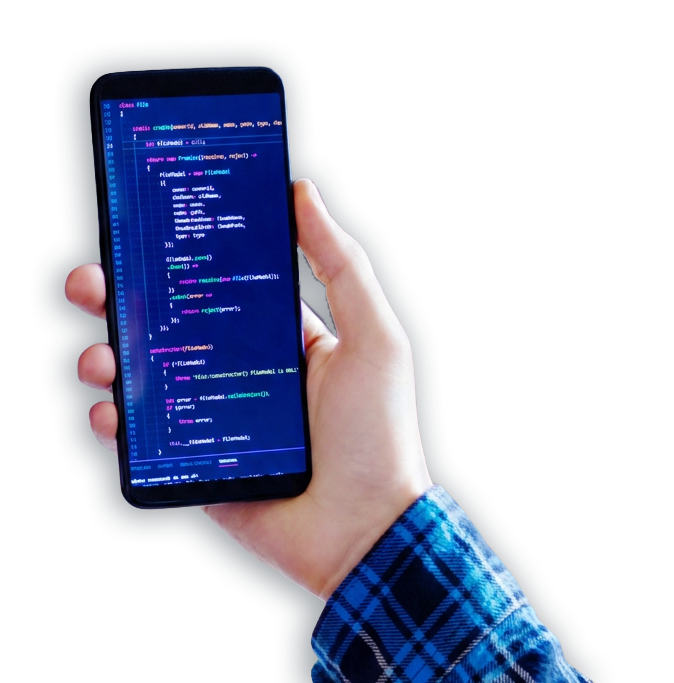 code on a smart phone for services software and firmware design